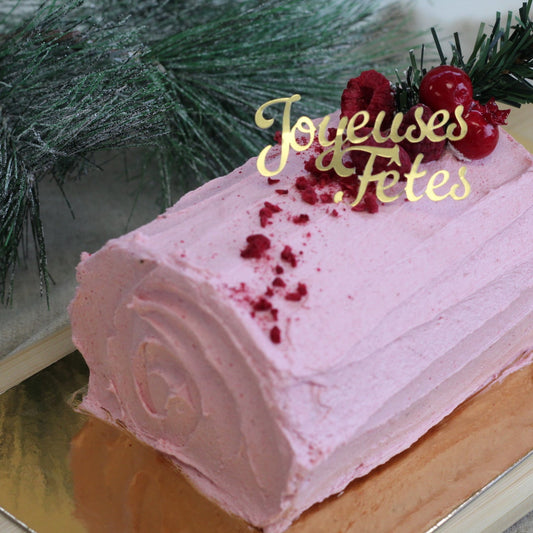 Bûche Vanille & Framboise